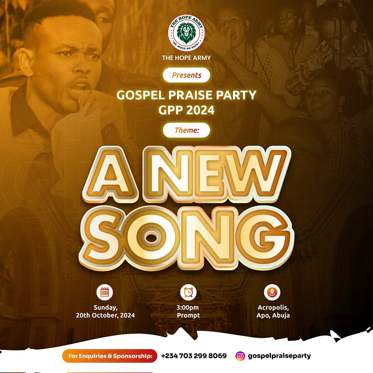 TheHopeArmy's tweet photo. "Let every thing that hath breath praise the LORD. Praise ye the LORD." -Psalm 150:6.
Follow GPP 2024 on IG @gospelpraiseparty

#thearmofhope #thehopearmy #gospel #praise #party #gospelpraiseparty #gpp #2024 #gpp2024 #october20 #anewsong #newsong #liberty #revival #highpraise https://t.co/O0avBGzqZm