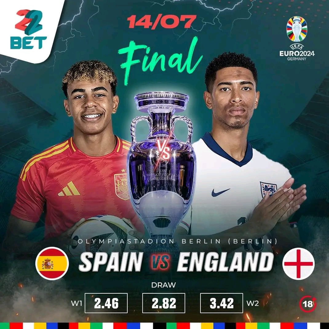 BetHubpro_'s tweet photo. EURO FINALS🏆⚽️
PREDICT FT CS WIN 500KSH
Don’t miss 
Spain🇪🇸 will battle England 🏴󠁧󠁢󠁥󠁮󠁧󠁿for the EURO cup 2024 tonight ⏰10:00 PM
Stake hapa👉https://t.co/k90Rpy6MGD
Promo code👉HBH123
Nani anabeba hii Okombe?? 😃🏆
Kuna form LAVE LOUNGE Come watch the finals with us 🍾 https://t.co/LUP8C3xLIw