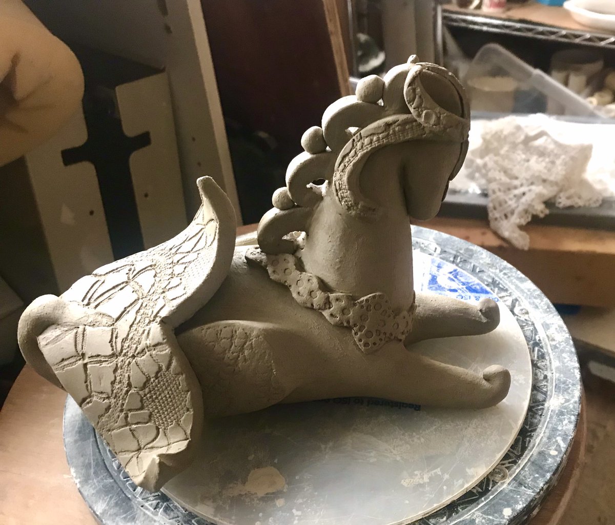 connie_larsson's tweet photo. Just love making these #pottery #ceramic #ceramichorse #madebyhand #handbuilt https://t.co/u0X9UPrQR9
