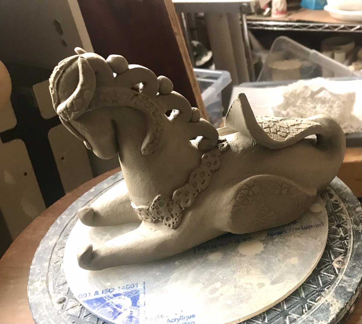 connie_larsson's tweet photo. Just love making these #pottery #ceramic #ceramichorse #madebyhand #handbuilt https://t.co/u0X9UPrQR9