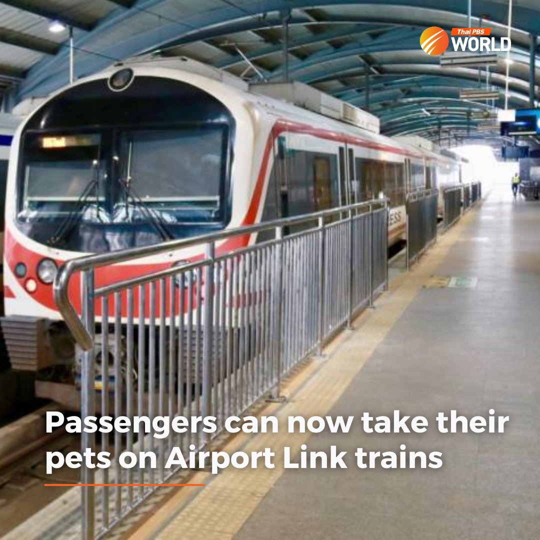 From today, passengers using the Airport Link service can take their dog, cat, bird or tropical fish on the train, provided that they are in a cage, a bag or, in the case of tropical fish, a plastic bag.

Read more at thaipbsworld.com/passengers-can…

#ThaiPBSWorld #ThailandNews