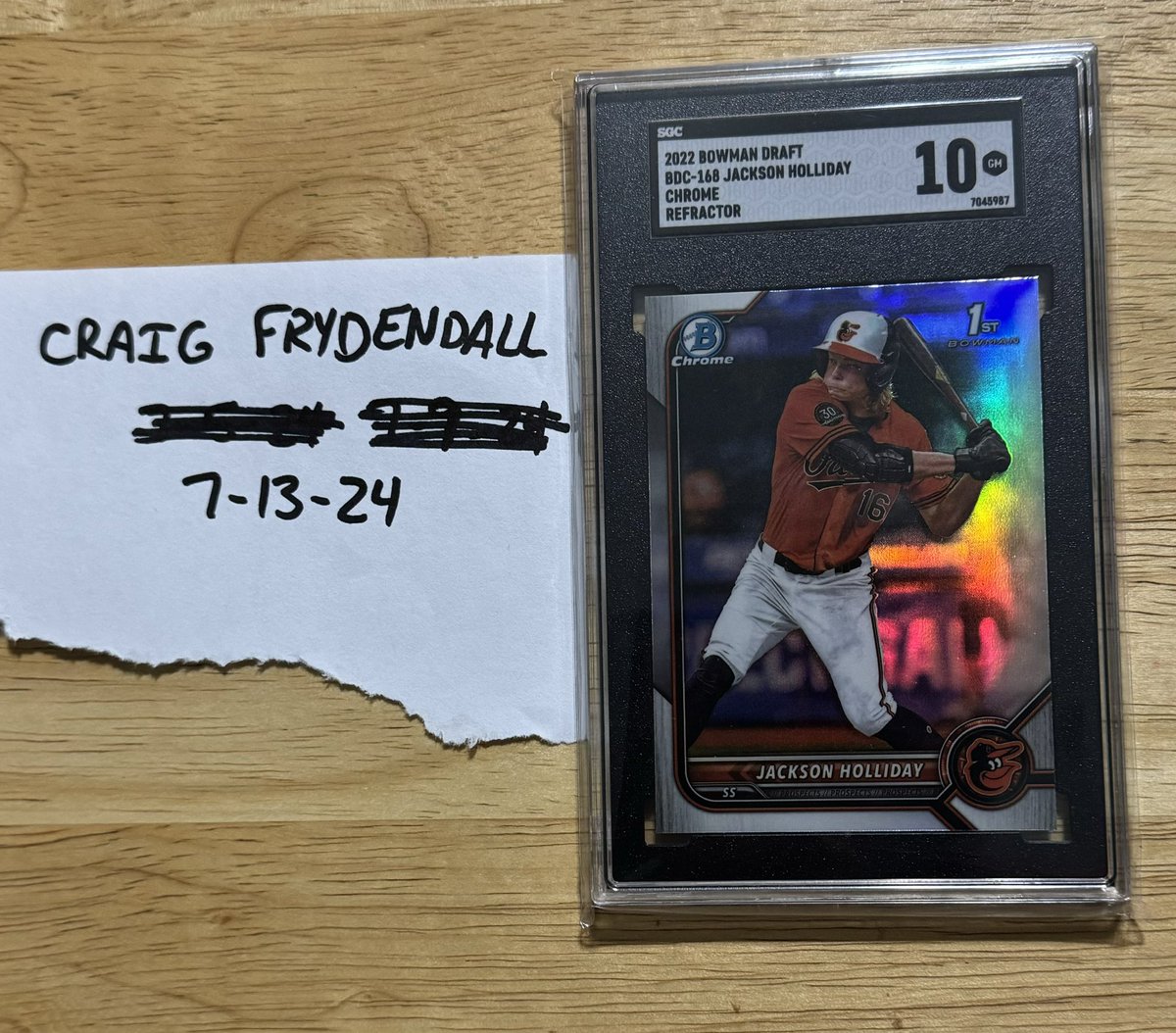 fry_daddy15's tweet photo. @Elliott0924 @davisdugout FS/NFT

Prices include shipping

PP G&amp;S or Venmo

Wyatt Langford
Paper 10’s - $20 per
Chrome 9.5 - $25
Chrome refractor 9.5 - $55

Jackson Holliday
Refractor - $100
Chrome base - $35
Paper - $25

Sebastian Walcott
Shimmer - $65
Mojo - 40
Green /99 - $60
Sapphire - $35
Chrome-$20 https://t.co/JJcCSuASsm