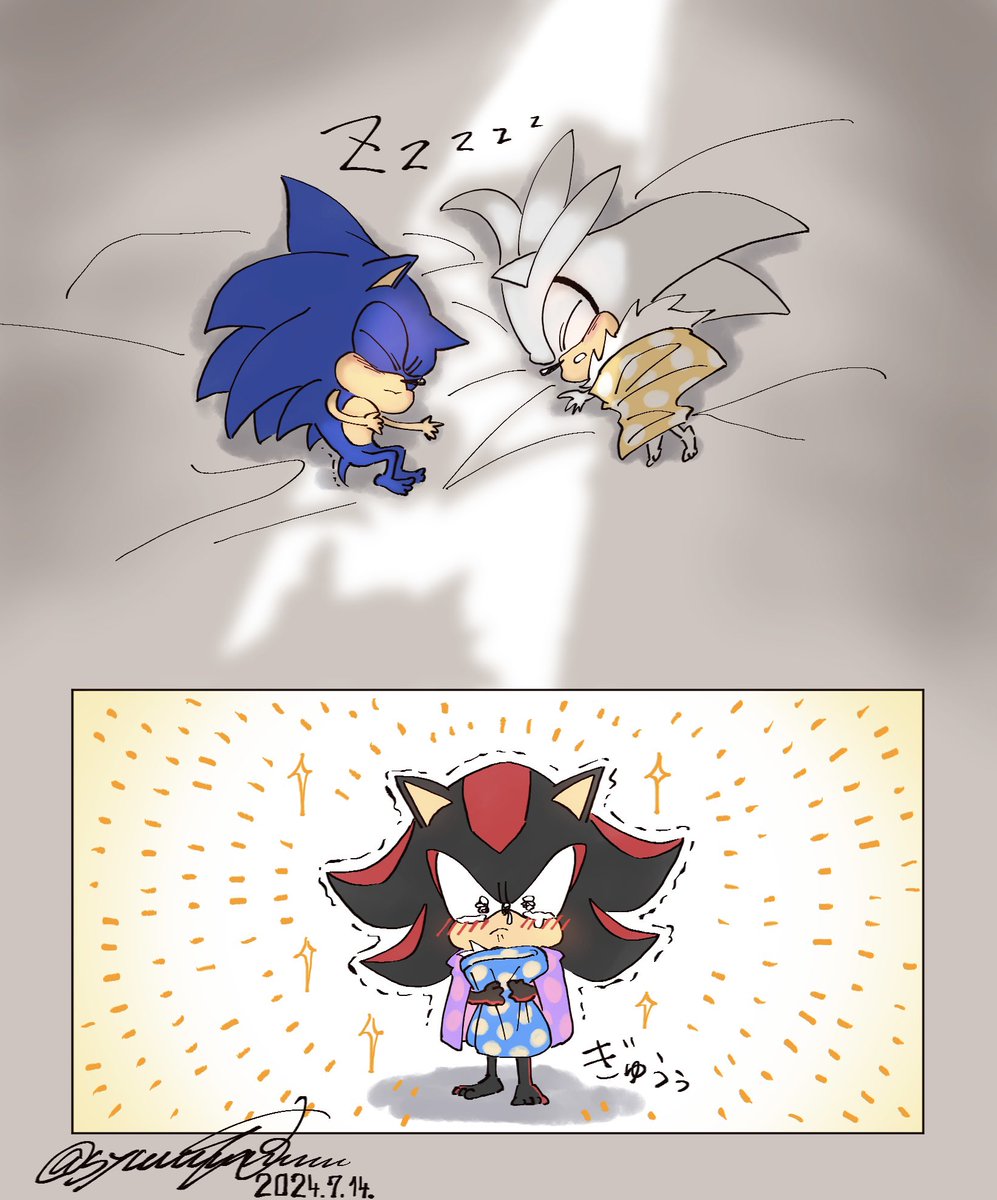 小さシャドはお友達のことで頭がいっぱいで、自分にそっくりな人がいることにまだ気づいてないようです。 