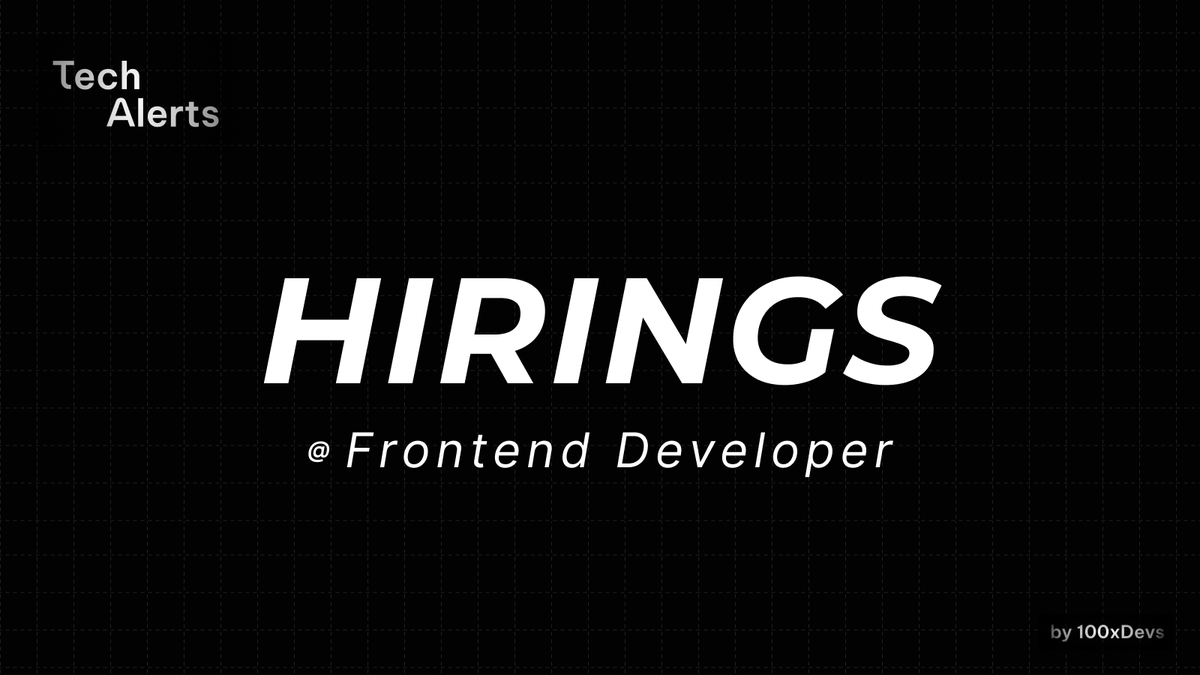 🚨👀 𝗛𝗜𝗥𝗜𝗡𝗚𝗦 🖇️💼

KPMG : 𝗙𝗿𝗼𝗻𝘁𝗲𝗻𝗱 𝗗𝗲𝘃𝗲𝗹𝗼𝗽𝗲𝗿.
Salary Band : 𝟭𝟳 - 𝟮𝟵 𝗟𝗣𝗔.

Location: 𝗚𝘂𝗿𝘂𝗴𝗿𝗮𝗺.
Exp - 𝗡𝗼 𝗽𝗿𝗶𝗼𝗿 𝗲𝘅𝗽𝗲𝗿𝗶𝗲𝗻𝗰𝗲 𝗿𝗲𝗾𝘂𝗶𝗿𝗲𝗱...

Apply here : shorturl.at/iA4ER

[Comment '𝗙𝗿𝗼𝗻𝘁𝗲𝗻𝗱' if you want more