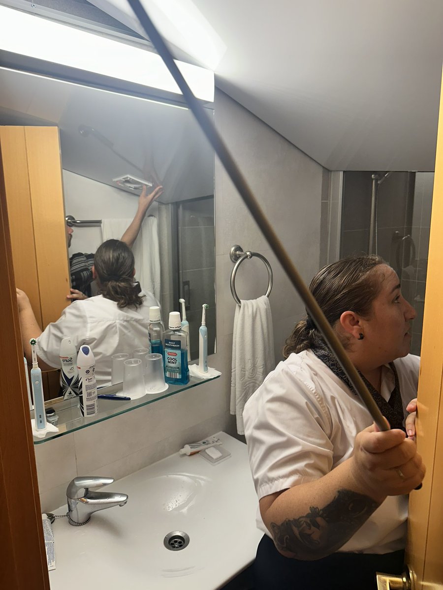 garethpidgen's tweet photo. @TUIUK when your hotel is falling apart and the bathroom ceiling falls through … https://t.co/nKd4f3AEQU