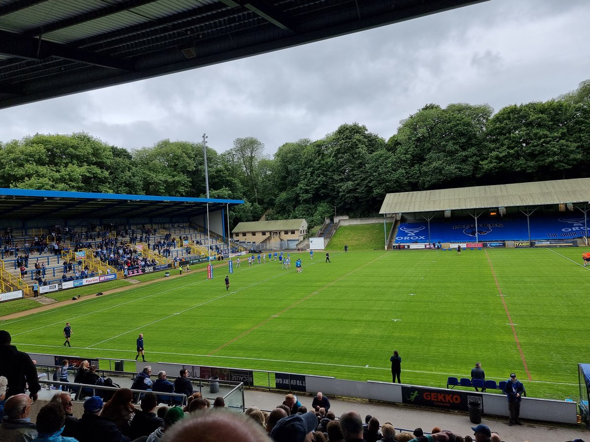 The Shay pitch looking glorious ahead of Halifax Panthers v Featherstone Rovers