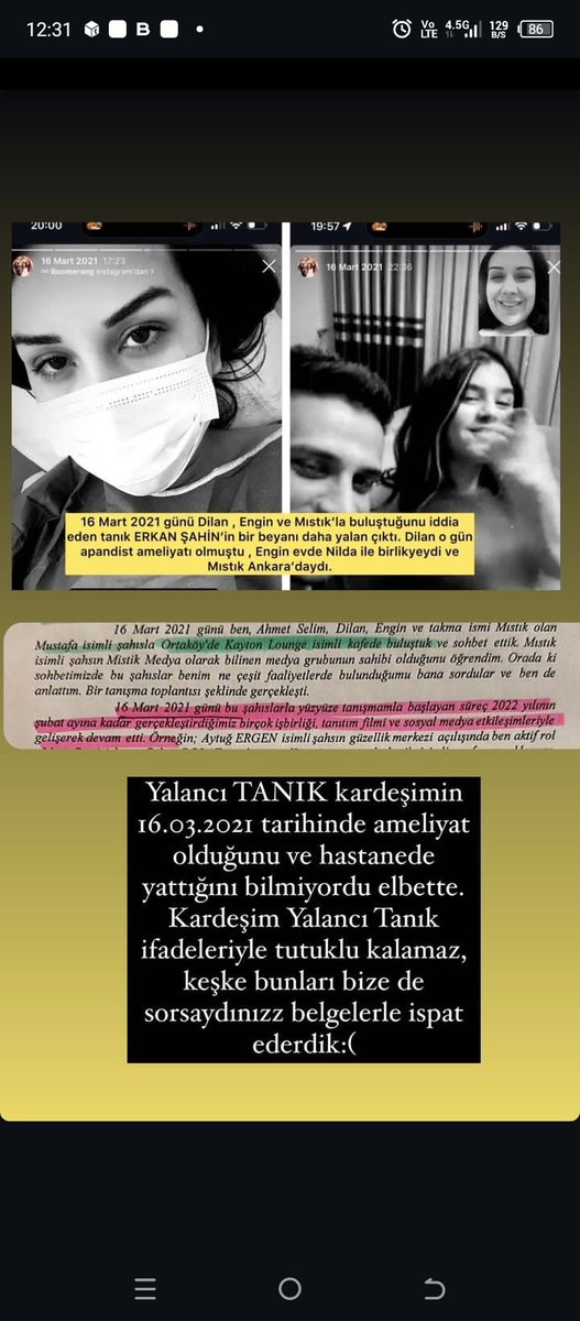Semihazen227683's tweet photo. Herşeyin iftira olduğu bir bir cikiyor #dilanpolatiçinadilyargılama https://t.co/xc7zsyjomq