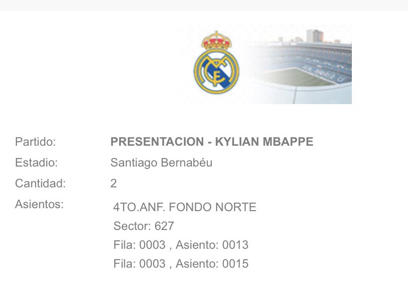 Real Madrid Fans 🤍 (@madridismoreai) on Twitter photo 🚨🚨 Tengo 4 entradas para la presentación de Mbappé y os la quiero regalar a 2 de vosotros para que vayáis con un acompañante.
Requisitos para participar:
1- Seguir a <a href="/MadridismoreaI/">Real Madrid Fans 🤍</a> .
2- Dar RT.
3- Menciona a tu acompañante.
Ganador: lunes 15 de julio a las 15:00. 🚨🚨 Tengo 4 entradas para la presentación de Mbappé y os la quiero regalar a 2 de vosotros para que vayáis con un acompañante.
Requisitos para participar:
1- Seguir a <a href="/MadridismoreaI/">Real Madrid Fans 🤍</a> .
2- Dar RT.
3- Menciona a tu acompañante.
Ganador: lunes 15 de julio a las 15:00.