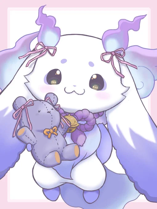 #るんるんびじちかん リボンアクセサリー可愛すぎるプレッツェルとお揃いだよ〜  30万人おめでとう
