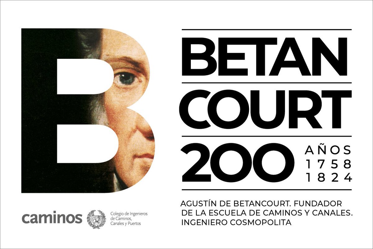 Colegiocaminos's tweet photo. Hoy, 14 de julio, se conmemora el bicentenario de la muerte de Agustín de Betancourt, referente de la ingeniería, fundador de la Escuela de Caminos y Canales e impulsor de la creación de nuestra profesión. https://t.co/T4yaMMQOEw