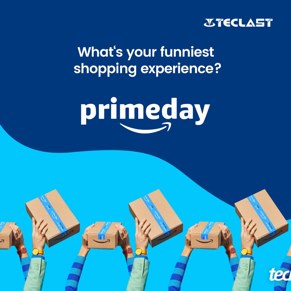TeclastOfficial's tweet photo. Prime Day Frenzy is here! 🎉 
Ever had a shopping moment that made you laugh out loud? 😂 Share your funniest shopping experience below!
Join the fun and grab the deals here: https://t.co/80Kv6NVsUY
#Teclast #PrimeDay #FunShopping #TechDeals #ShareYourLaughs #teclastech https://t.co/RVNSNq0FKZ