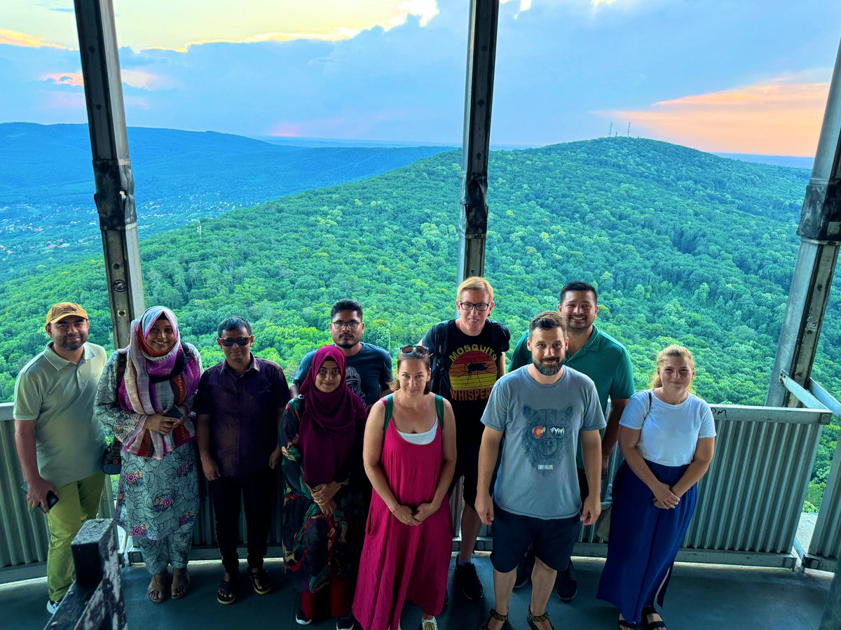 Vectoract2023's tweet photo. π Kicking off the #Vectoract program with a bang! π Big thanks to the Natural History Museum Budapest and the National Laboratory of Virology BSL-4 lab in Pecs for the fascinating tours. ποΈπ¬ To beat the heatwave, we headed to the stunning Mecsek mountain lookout. https://t.co/ybERySbdFL