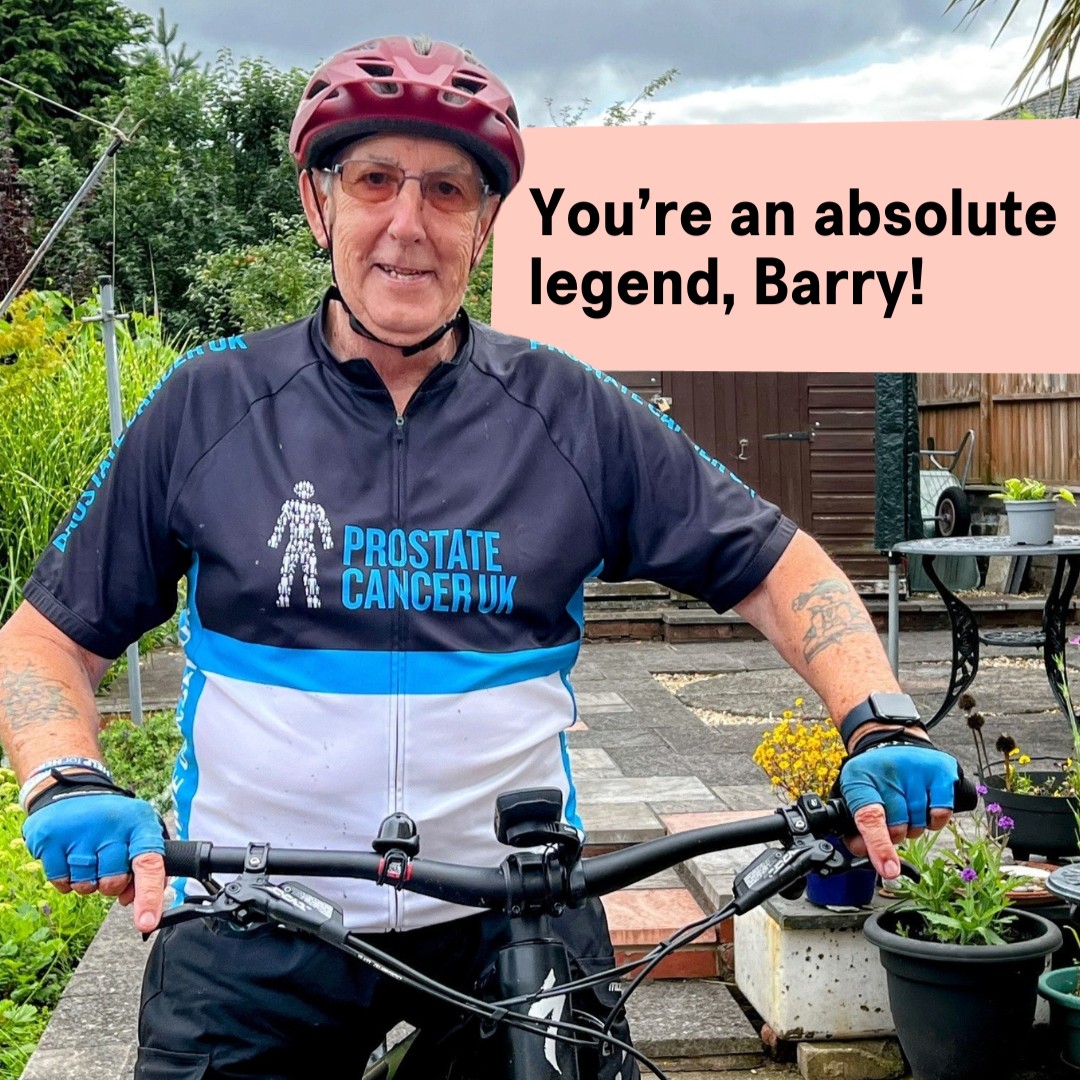 ProstateUK's tweet photo. Barry was just 44 when he was diagnosed with prostate cancer.
It's now been 30 years since his diagnosis and he's preparing to take on our #CycleTheMonth challenge for a FIFTH time!
🚴 You can get involved too.
➡️ Sign up today: https://t.co/q40mJ5Dgry
#Cycling l #Challenge https://t.co/rzboqzOT8l