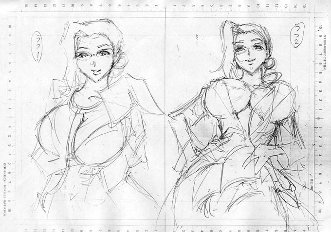 #このタグを見た人はラフ画とその完成絵を見せるあったあったデスノートならぬエロいことを書くとそれが現実になるという有史以来の斬新なエロ漫画「エロノート」ラフはいいけどカラーになると昆虫みたいになってしまいました 