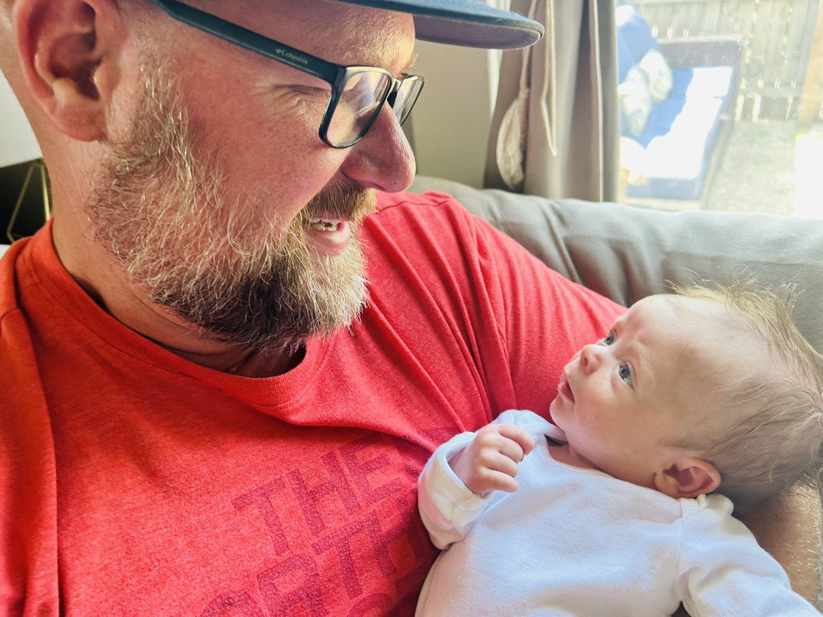 NTuckerPhD's tweet photo. A great day!  We were so excited to meet our sweet Millie. She is perfect!  #papaJ #nana #granddaughter #family https://t.co/ss7DPFMMJs