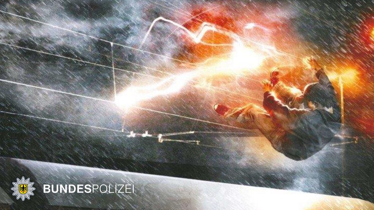 bpol_by's tweet photo. Vorsicht Lebensgefahr!
Ein Jugendlicher kämpft nach einem #Stromunfall, nach dem Besteigen eines #Güterwaggon|s bei #Feldkirchen um sein Leben.
Die #Bundespolizei #München warnt vor dem Betreten von Bahnanlagen und dem Besteigen von Güterwaggons!
(https://t.co/7eYyguBK0n). *M https://t.co/PAKqydUZoe