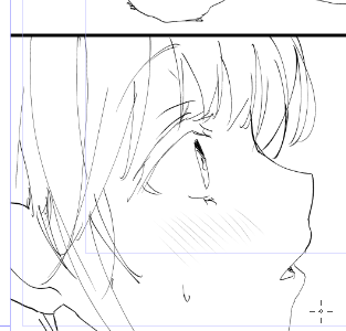 ナニかをみているヨコ顔です 