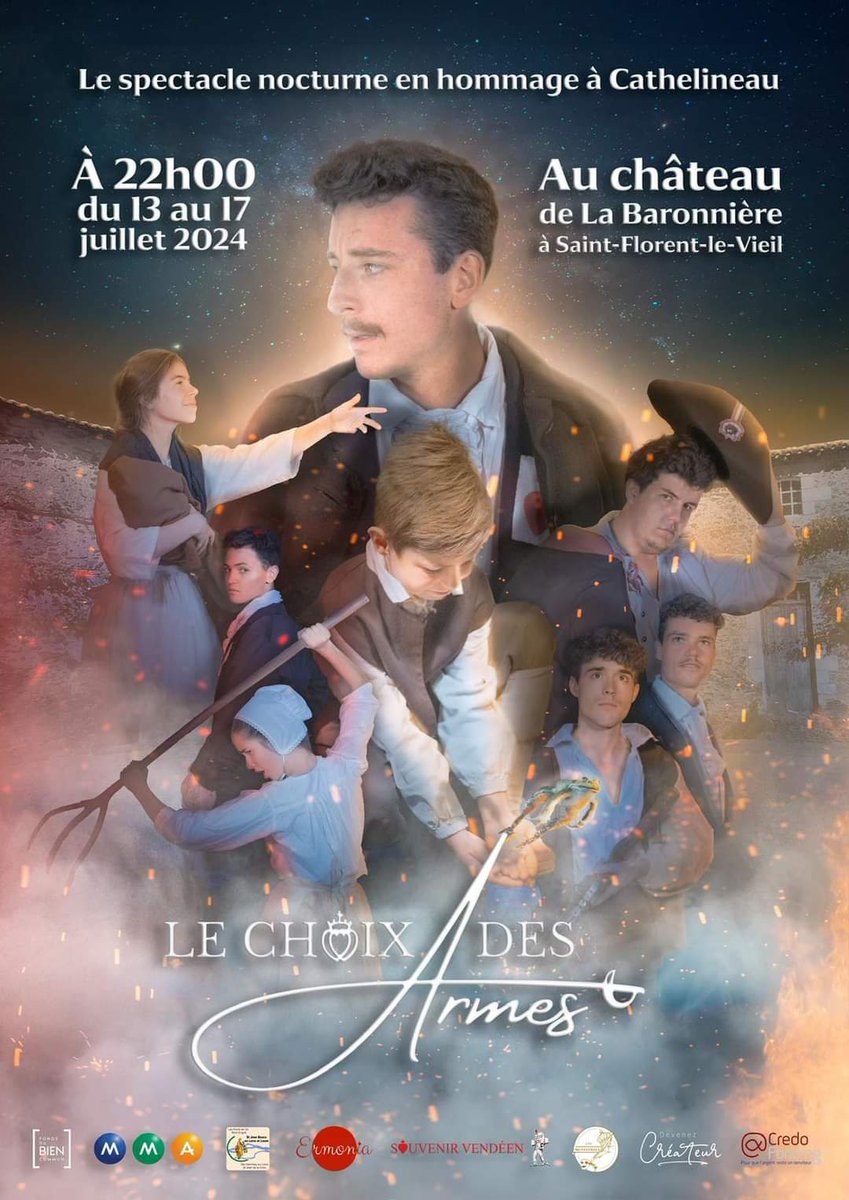 GB_GBernard's tweet photo. "Le Choix des Armes" : un émouvant spectacle sur la vie de Jacques #Cathelineau par l'association #Recordatio. J'ai eu plaisir à y assister en avant-première le vendredi 12 juillet. Encore plusieurs jours de représentation. https://t.co/cliYzagoc5