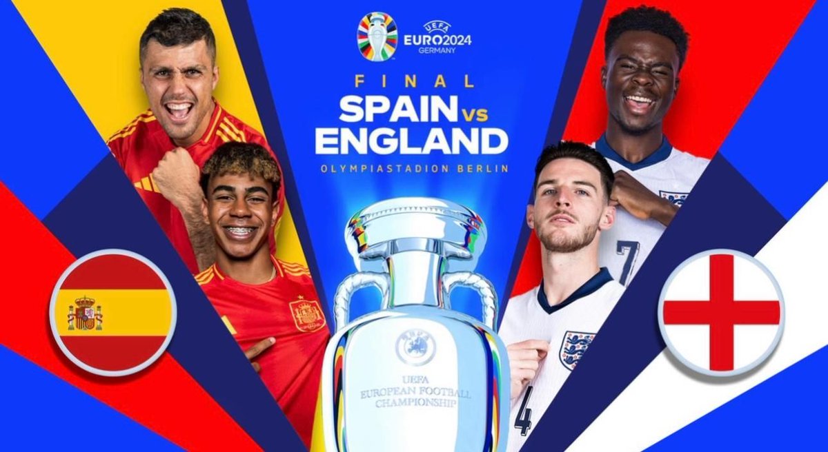 We are down to the final two in what looks set to be a classic @euro2024 final between #Spain and #England  

Book your Taxi in advance using our #whatsapp #taxibot service &amp; receive £3.00 discount of your journey ⬇️  

buff.ly/3K85hCk 

#EUROFinals @euro2024 #EURO2024