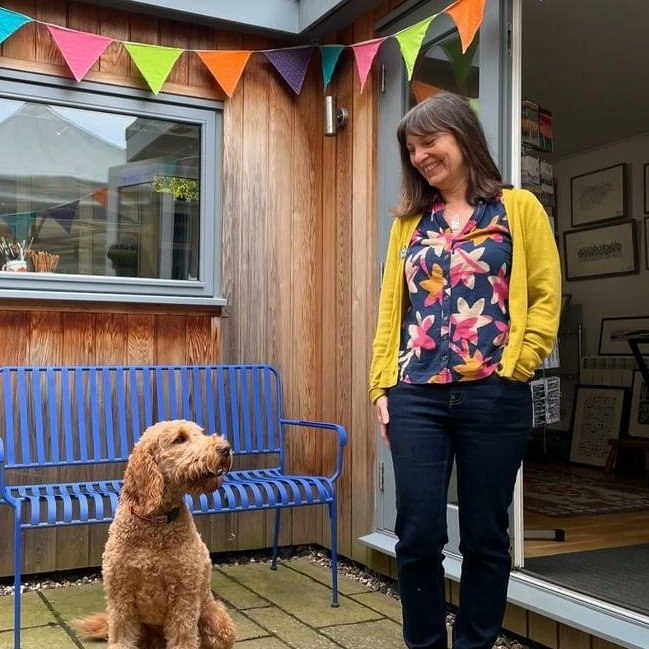 AlisonHullyer's tweet photo. It's @CamOpenStudios time. My studio in Milton is open today until 5pm and next weekend. Download the free app to find all the amazing artists taking part 💛 https://t.co/nsILRWBEH3