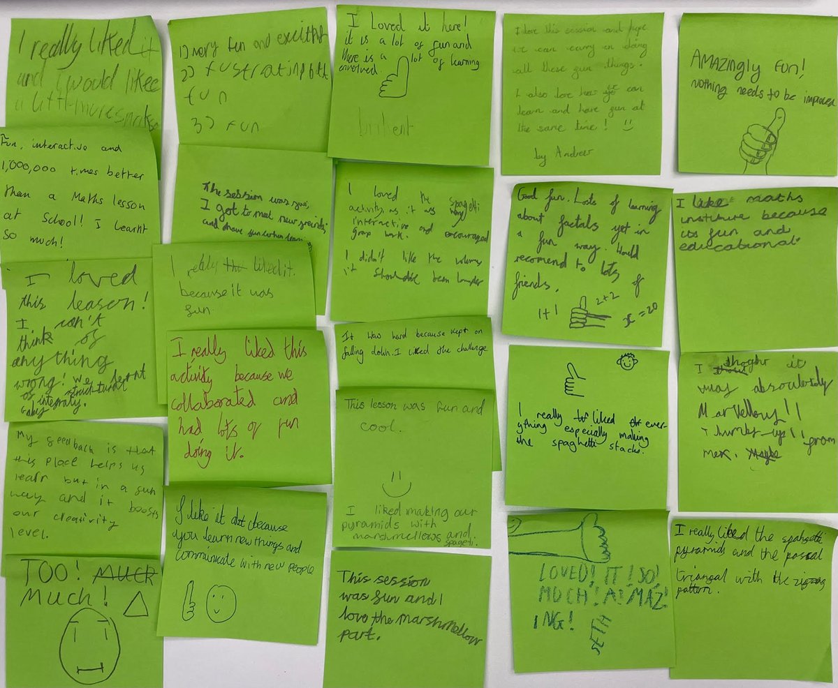 It's always great to see students having fun at our Primary Maths Masterclasses. This feedback is from our Fractal Fun session at The Royal Institution of Great Britain. To book  this session for your school, head to mathsblast.com