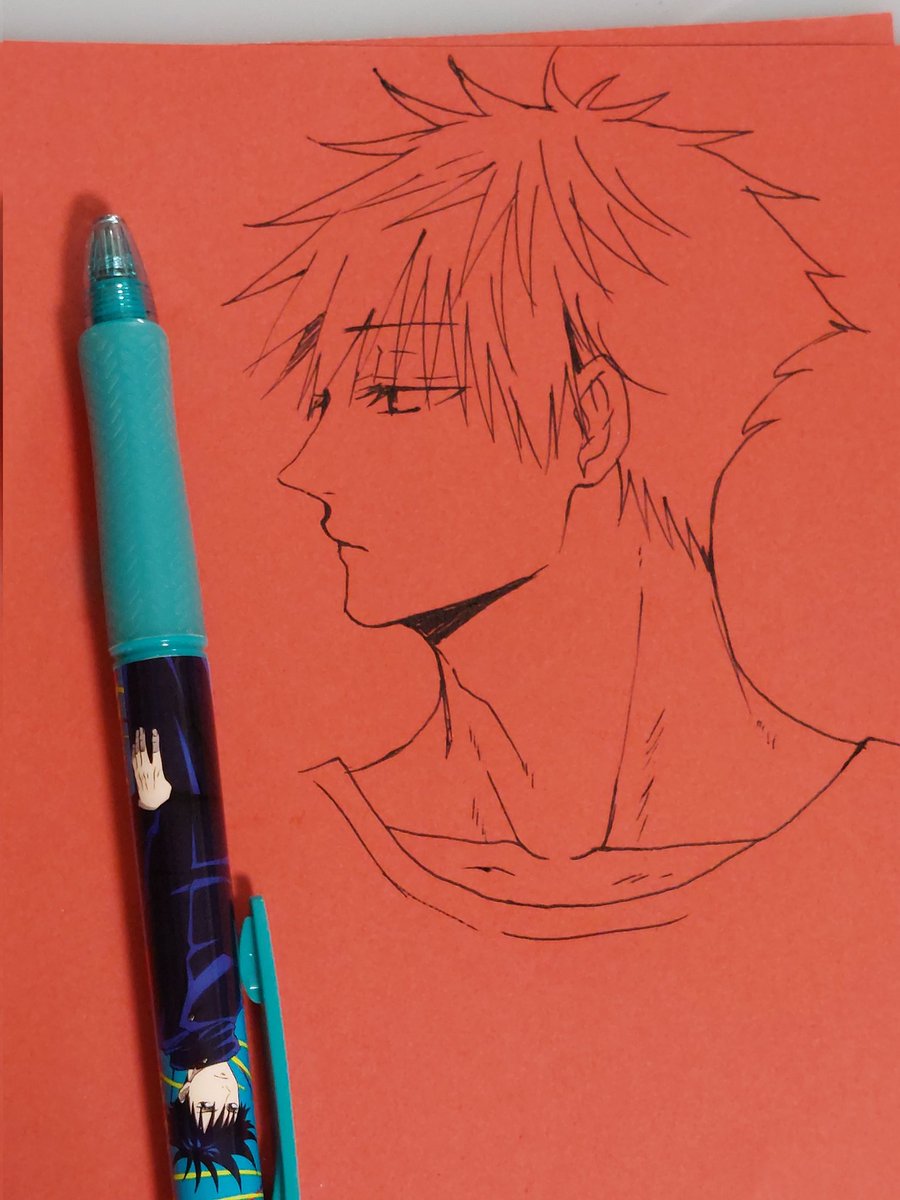 伏黒恵 ,五条悟 「そういえばジュンブラ終わってから一度も絵を描いてなかった事に気付いて手慰み……仕」|ハツカ🌼原稿中のイラスト