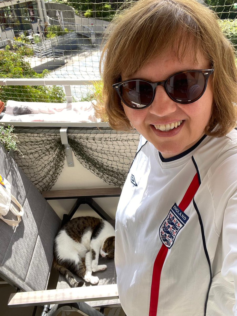 Anne is dressed up for the big game. Dress sense is biblical. #ThreeLions #EURO2024 #ItsComingHome