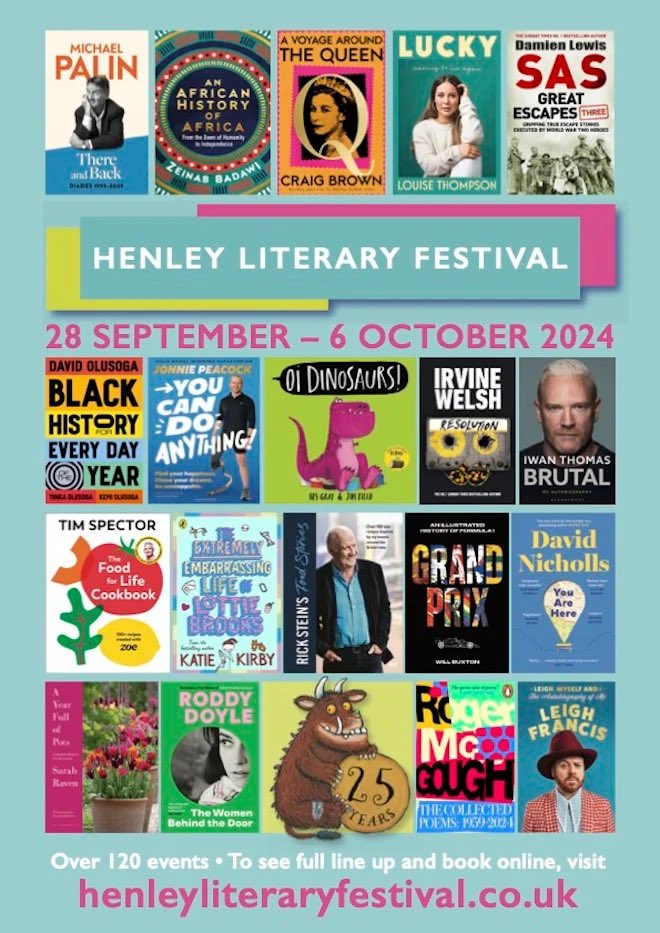 Tickets for this year’s Henley Literary Festival go on sale tomorrow (Monday) at 10am! 120+ events for adults &amp; children from 28 September to 6 October plus pop-ups!