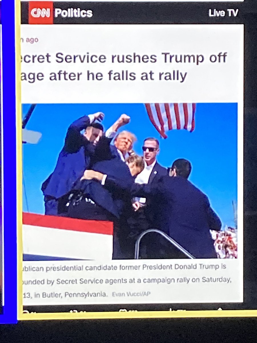 CNN put this up right after Trump was shot.  I don’t even like Trump but WTF.  You won’t see this headline anymore because they changed it after everyone already saw this headline.  Waste of space news organization.