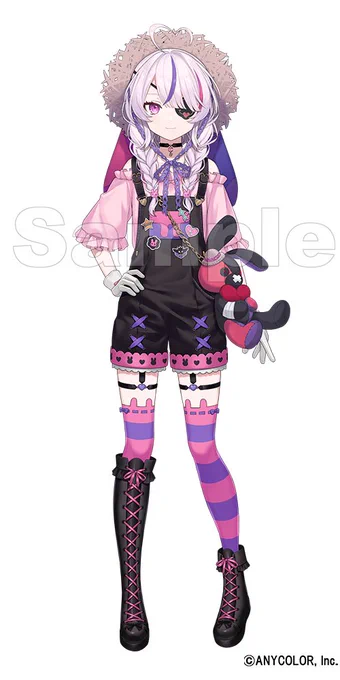 NIJISANJI EN所属・Maria Marionetteさんのオーバーオール衣装をお仕立てさせていただきました。衣装デザイン設定はMariaさんからご考案いただきました。よろしくお願いします!