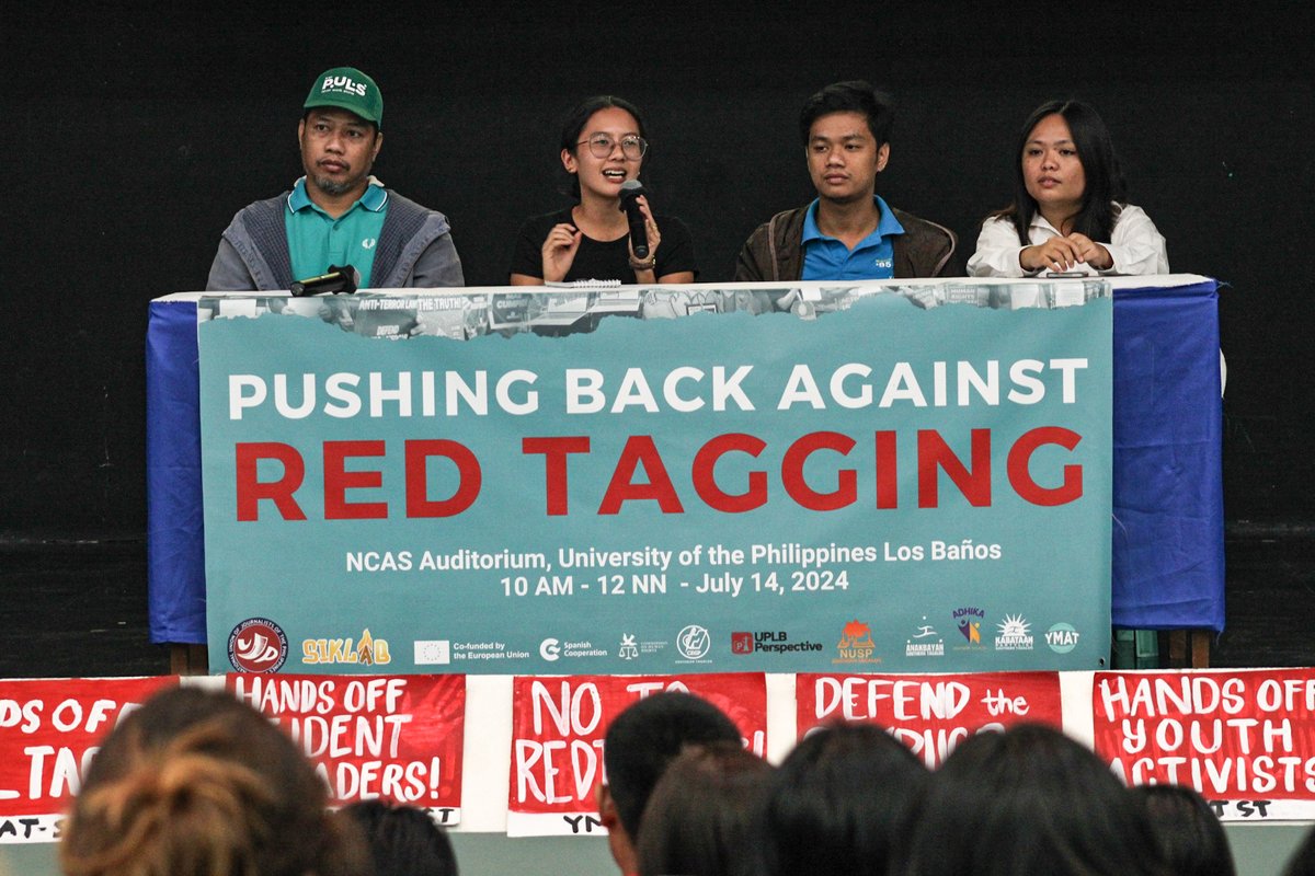 steXposure's tweet photo. LAGUNA — In line with the campaign against press freedom violations, the National Union of Journalists of the Philippines (NUJP) in partnership with SIKLAB 2024 conducted a forum titled "Pushing Back Against Red Tagging" at the NCAS Auditorium, UP Los Baños this morning. https://t.co/gSPmDNLQZf