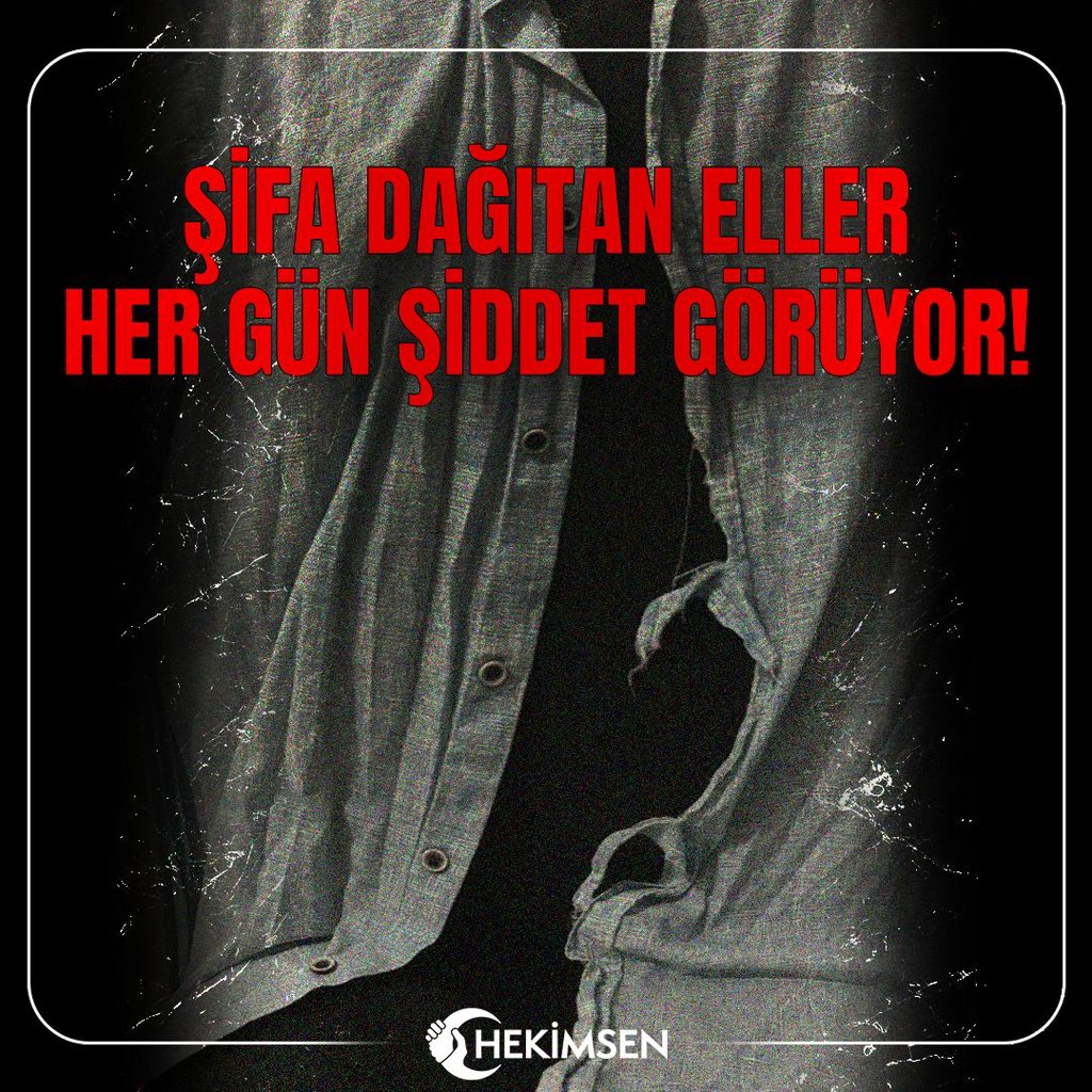 hekimsen's tweet photo. Sosyal medyadan, "muayene olmak için sıra numarası alamadık, randevu bulamadık ve şehir dışında yaşıyorum" diyerek ulaştığı hekim tarafından, iyi niyetle ertesi gün öğle arasına çağrılan hasta, meslektaşımızı darp etti. 
 Antalya Eğitim Araştırma Hastanesi Nöroloji Kliniği'nde, 1 yıl önce reçete edilen epilepsi ilacından dolayı 5 kişiyi bıçakladığını, bir çok suça bulaştığını ve tüm bu suçlarının ilaçtan kaynaklandığını, suçlarından kendisinin sorumlu olmadığını belirten bir belge istemesi üzerine, bunun tıbbi ve hukuki olarak mümkün olmayacağı, söz konusu ilacın böyle bir etkiye yol açmadığını, tam tersi dürtü kontrol bozukluğu, öfke atakları gibi psikiyatrik bozukluklarda da tedavi olarak kullanılan bir ilaç olduğu anlatılmıştır.
 Tüm bunlara rağmen hasta meslektaşımıza saldırmış kıyafetlerini parçalamış ve kafa travması yaşamasına sebep olmuştur.
Meslektaşımızın şu an hayati tehlikesinin olmaması tek tesellimizdir.
 Olay üzerine beyaz kod verilmiş ve kişi hakkında suç duyurusunda da bulunulmuştur. 
Söz konusu olaydaki gibi birçok suçu bulunan ve hekimin iyi niyetini suistimal ederek darp eden bir şahsın ifadesinin alınıp serbest bırakılmaması yargıdan beklentimizdir.
 Hekimsen olarak, meslektaşımıza ve camiamıza geçmiş olsun  diliyor, sürecin takipçisi olacağımızı da ilan ediyoruz.
@saglikbakanligi @drmemisoglu @adalet_bakanlik @yilmaztunc
