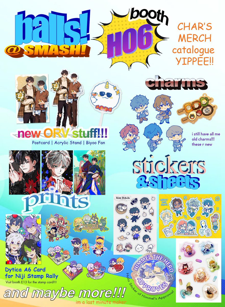 charcharmaru's tweet photo. once again heres my graphic design is my passion catalogue for smash!!! come visit me and my friends (@requinko @ebbstract @ME111ER) at H06 !!!! YAY #smashcon #smashcon2024 https://t.co/0c6bhrmUQE