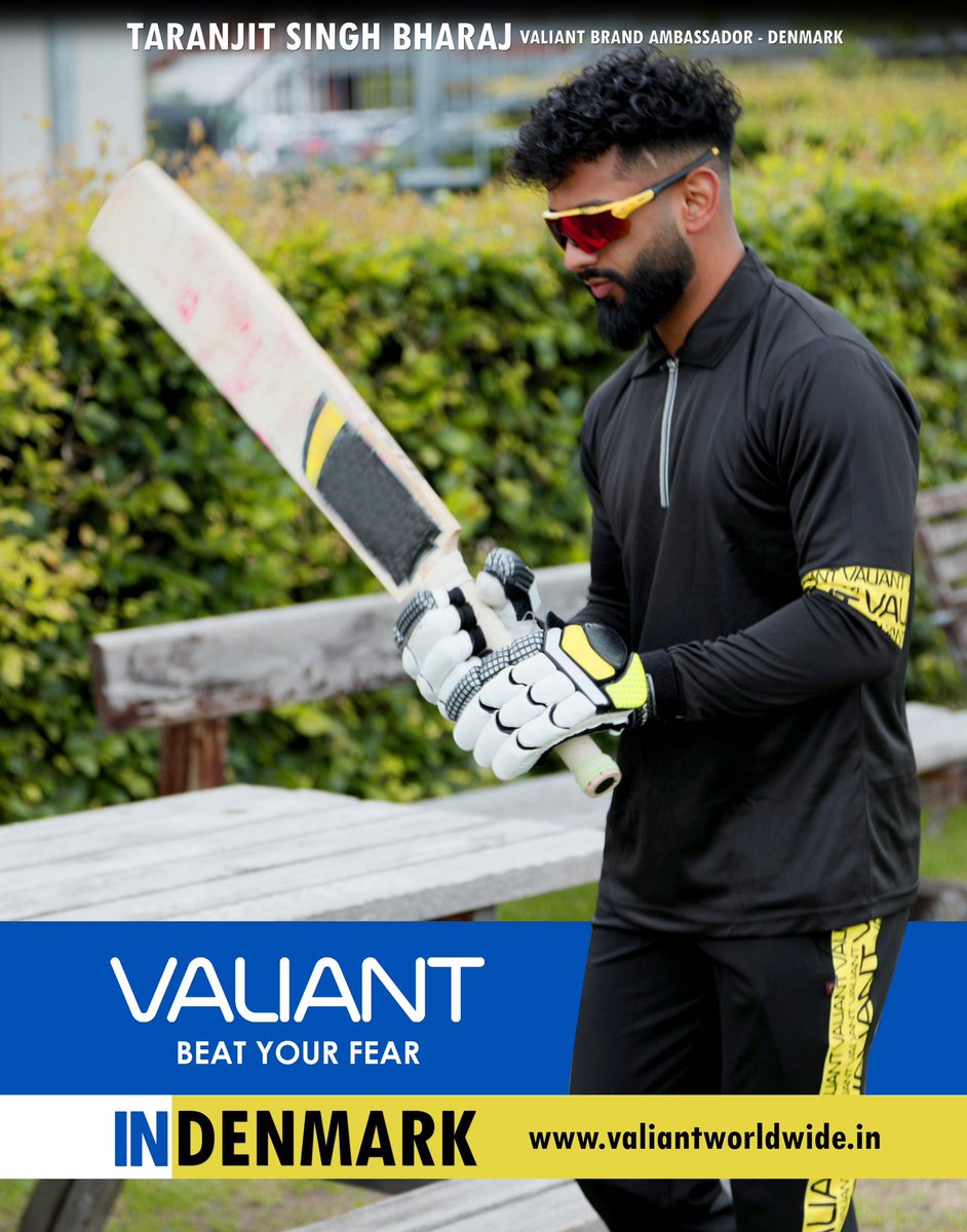 Hello Denmark 🇩🇰 we are here forever • Our Valiant star #TaranjitSinghBharaj will be lead <a href="/ValiantWorld/">Valiant</a> 💙 in Denmark!! 

#valiantworldwide #valiantindenmark #denmark #valiantbrand #ambassador #taranjitsinghbharaj #cricketer #denmarkcricketteam #europe #clothsandappearals