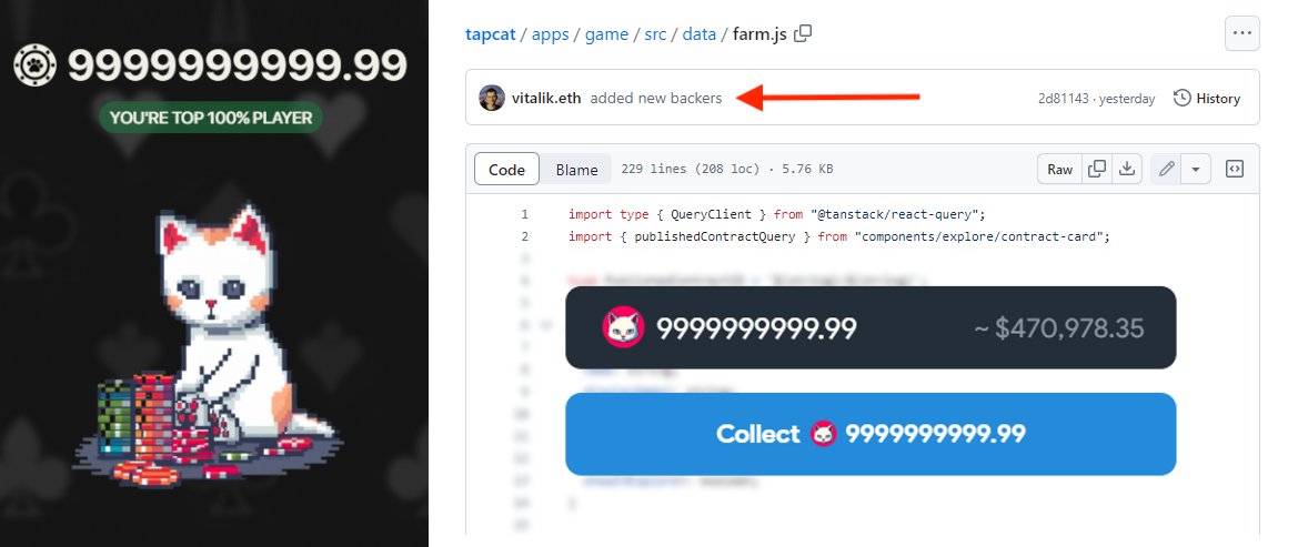 Remember when people made $10,000+ on $NOT? 🪂

Today you can print even more on $TAPCAT without lifting a finger.

I've scanned 5000 lines of their code and found a secret way to earn millions for FREE👇🧵