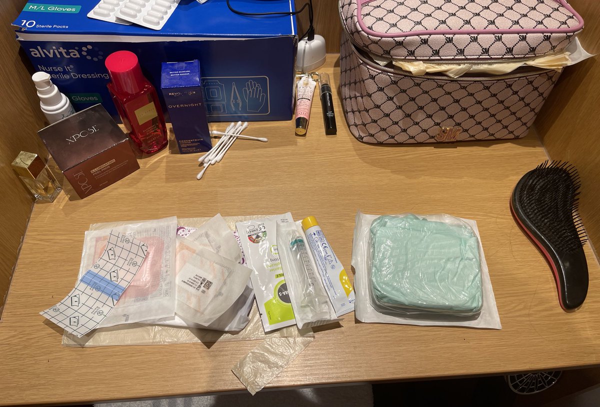 TashaStyles92's tweet photo. Going on Holiday still recovering from surgery is not for the faint hearted ✨ 
Having to dress my own wounds &amp; do basically what the district nurses do everyday gives me the ick… but I’m healthy and it’s not forever 🤍 #Crohns https://t.co/yv2odbRzXq