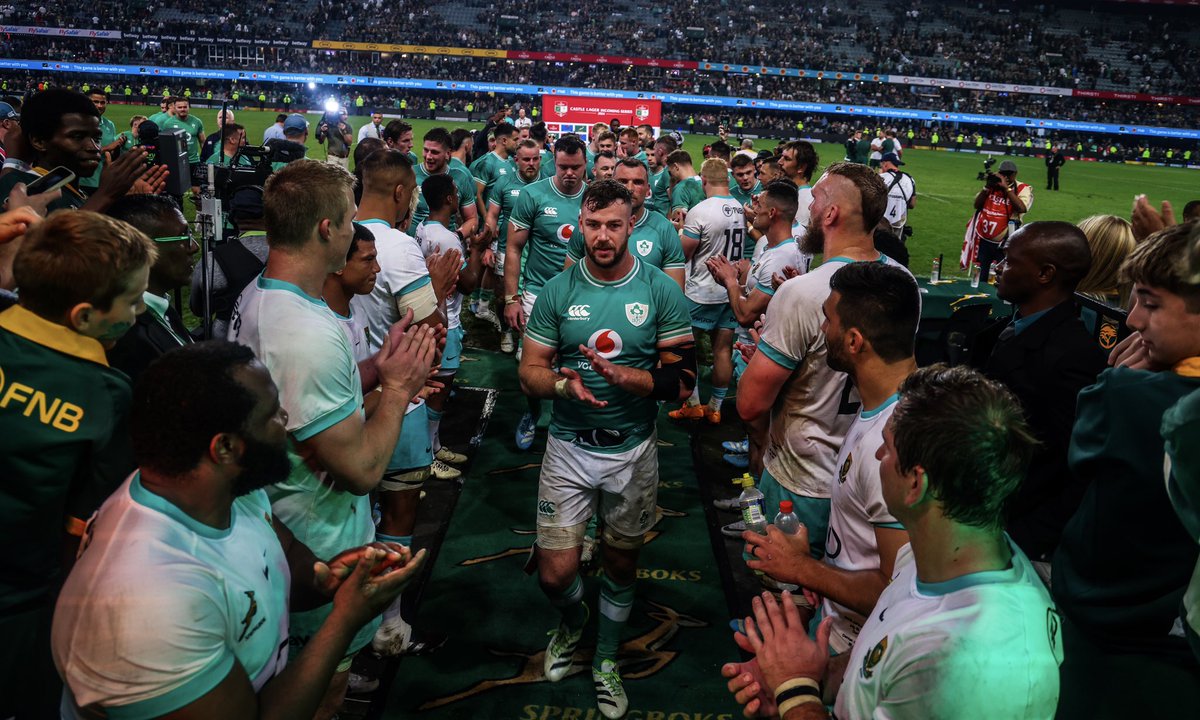 Springboks's tweet photo. Thank you so much for all the support in Durban yesterday 🧬🇿🇦

We appreciate it 🙏

#Springboks
#ForeverGreenForeverGold https://t.co/qFPECkSTaA