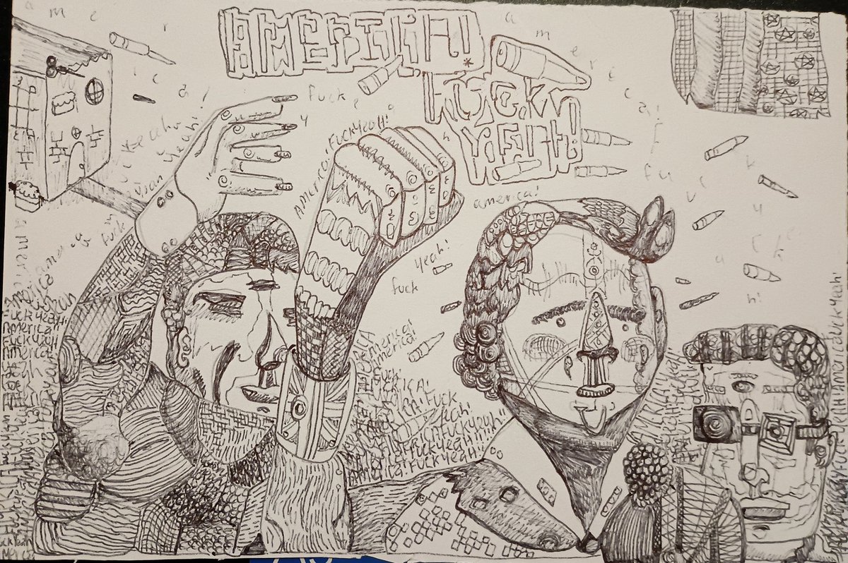 KTFDesign's tweet image. This piece before you is inspired by the now famous photo of #DonaldTrump right after the  #AssassinationAttempt.  What a bizarre time to be alive.