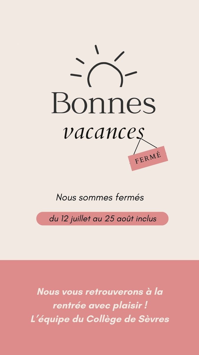 Excellentes vacances à tous et toutes, élèves, personnels et familles.☀️⛱️🎒