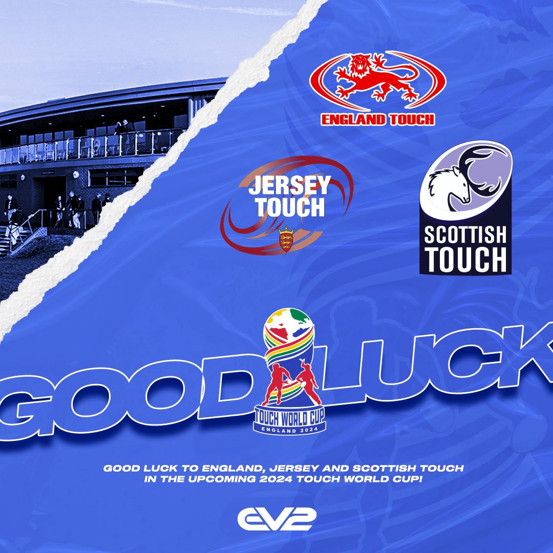 Good luck to our partners <a href="/EnglandTouch/">England Touch</a>, <a href="/Jerseytouch/">Jersey Touch Rugby</a> and <a href="/scottishtouch/">Scottish Touch</a> who all take part in the 2024 Touch World Cup! 🌎

Be sure to tag us in your photos wearing EV2 Sportswear gear for a chance to feature on our socials… 📸

#EV2 | #2024TouchWorldCup | #DesignWithoutLimits