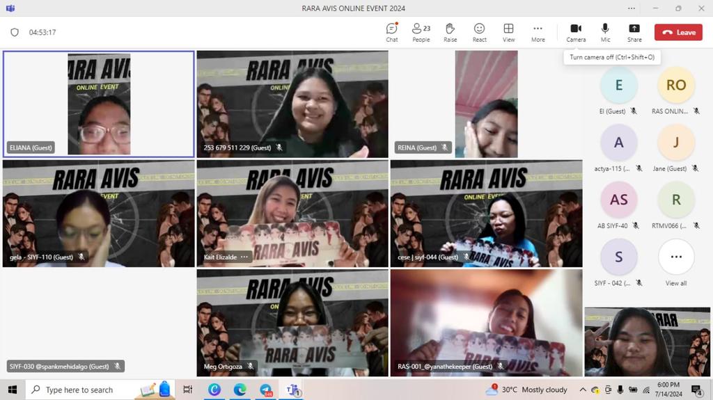 Thank youuu so much for joining the RAS online event! and thank you to all sponsors and esp my co-orgs. You all made my "first time" the best, I hope you enjoyed the event po as my heart is so happy rn thank youu💗💗

#RaraAvisTheUnFOURgettableMission
#Rara4visTheOnlineMission