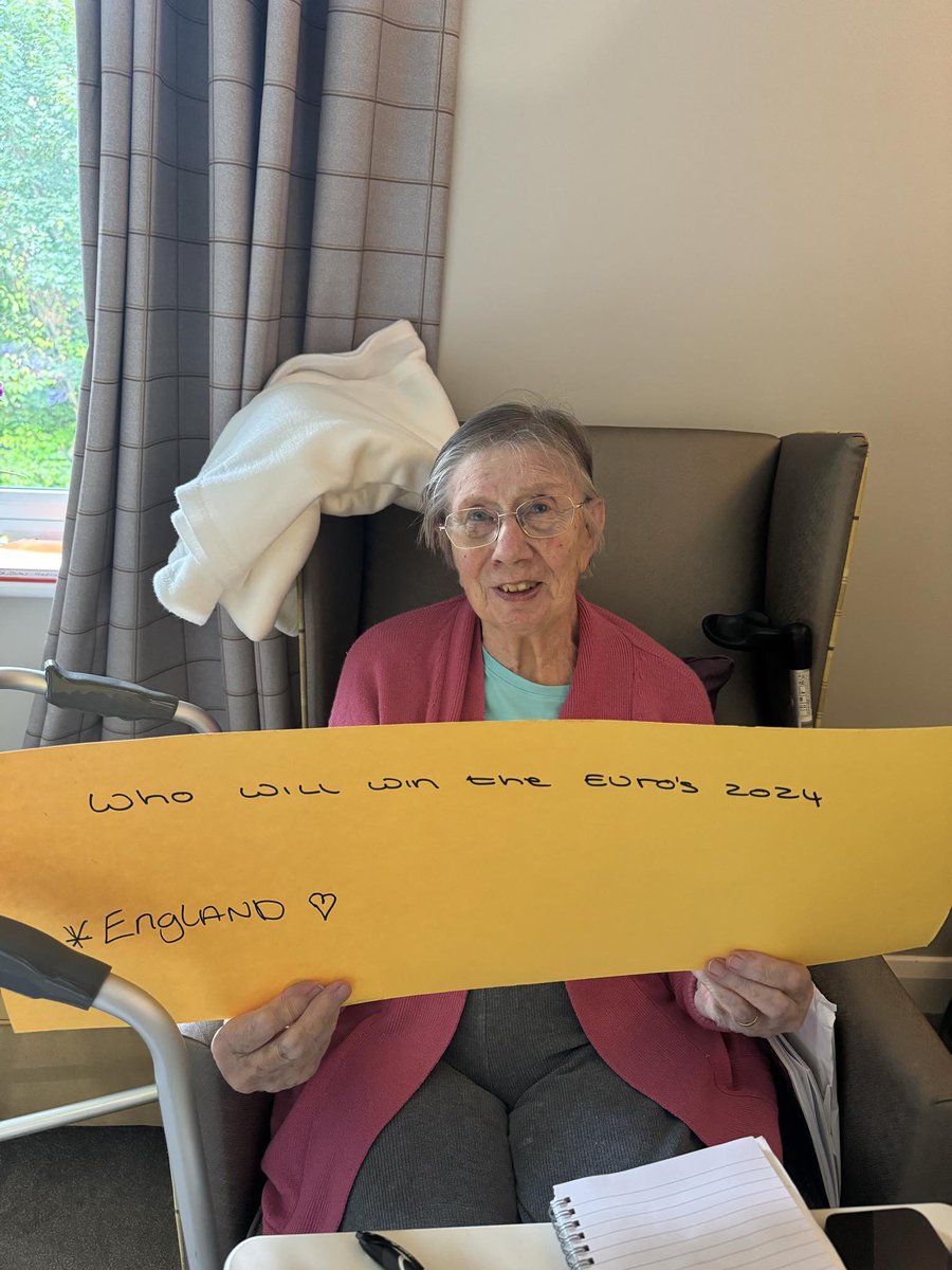 Our bets are on for Euro 24 winners Come on England! ⚽️🏴󠁧󠁢󠁥󠁮󠁧󠁿⚽️🏴󠁧󠁢󠁥󠁮󠁧󠁿#EURO2024 #England #care #carehomes #football