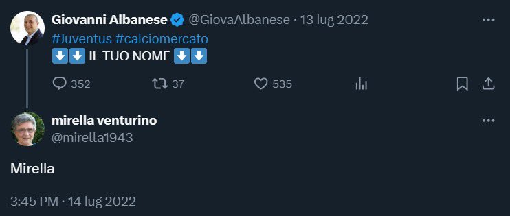 GiovaAlbanese's tweet photo. La storia siamo noi. 🫶🏻👀
#Juventus #calciomercato 
⬇️⬇️ IL TUO NOME ⬇️⬇️ https://t.co/ig9ssaUS37