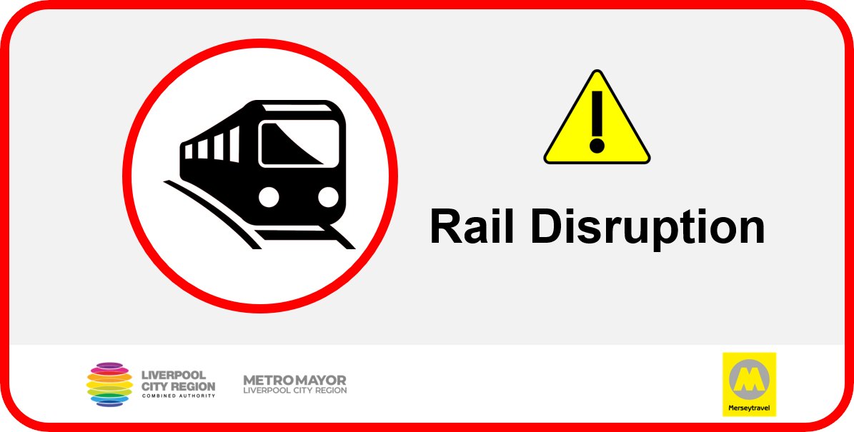 Merseytravel's tweet image. #LCRTravelUpdate | ⚠️ Due to train crew shortages, there is significant disruption on #CityLine services operated by @northernassist today.  Please plan ahead and where possible, please use the local bus network to complete local journeys.  🚄