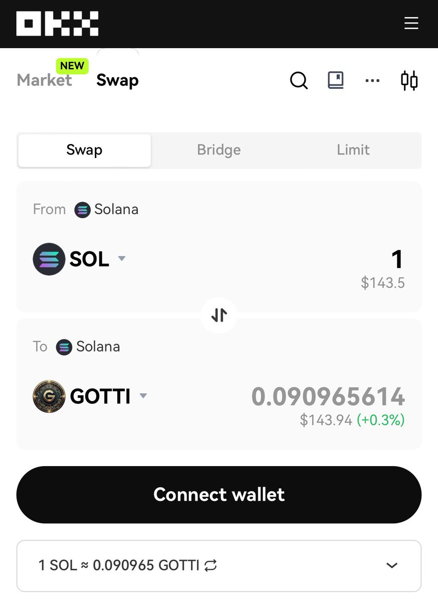 $GOTTI now available for trade on @okxweb3 wallet and web platform 💯 

#GottiToken Power is only a swap away…

okx.com/web3/dex-marke…