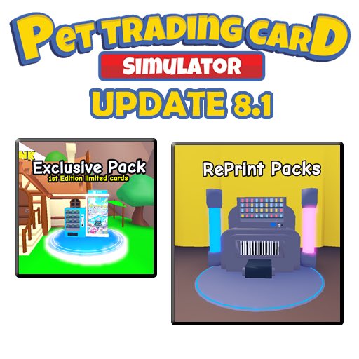 SauriStudios's tweet photo. 🌟🎴 Update 8.1 for Pet Trading Card Simulator! 🎴🌟Get past event cards with 'Reprint Packs'. 🏆 'First Edition' cards keep their rarity. 🌟 Earn free tickets every hour. All cards are tradeable, except 'First Edition'. #ROBLOX #robloxgame https://t.co/VZ14Nj1gvM