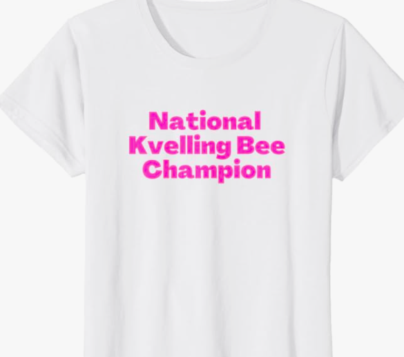JewishDesigns's tweet photo. National Kvelling Bee Champion!
Kvell is a Yiddish word that means bursting with pride. Available in blue lettering too
buy here: https://t.co/BPTyCCQ9xw
#BuyIntoArt #Yiddish #YiddishGifts #JewishGifts #Jewish #StopAntisemitism #JewishPride #Bubbie #Bubbe https://t.co/LZVbszUipA