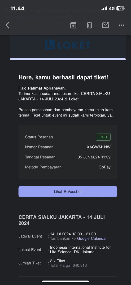 ikhsanulff's tweet photo. Mohon disebarkan teman-teman penipu tiket cerita sialku, dia kirim tiket asli tapi dikirim kebanyak orang sekaligus, biar ga kejadian sama kalian. Akun gw udah diblock perkara uang 320rb. KTP tg dikirim juga udah diunsend. Nomor dia +62 895-3400-12824 kayaknya juga udah diblock https://t.co/NNKyEFcOGs