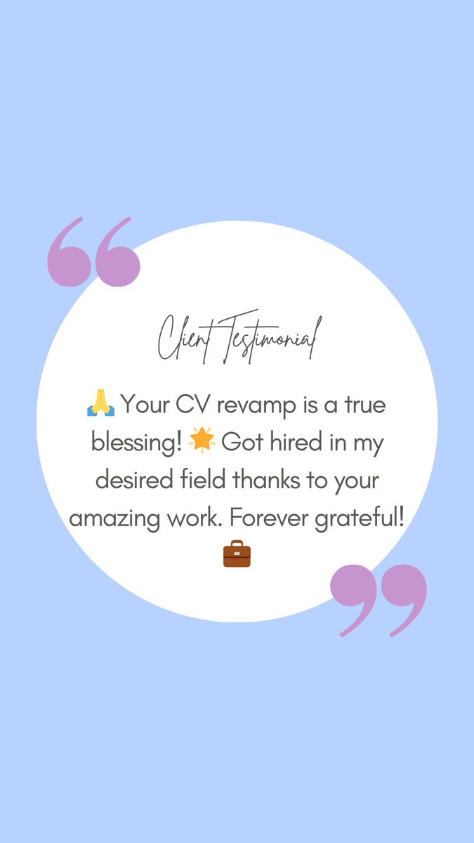 TheProLinkedCVs's tweet photo. Seeking new opportunities?
🚀
Our revamp CV &amp; Cover Letter is here to help!
1️⃣ Connect 📲
2️⃣ Select Demos
Come see WHY recruiters LOVE our revamp cv
👉🏿
📎 https://t.co/haprzgFJRT|
Revamp CV jobseekersSA
-
#SteriStumpieXMTVBase YourStoryMatters https://t.co/nrzLuzlDAK