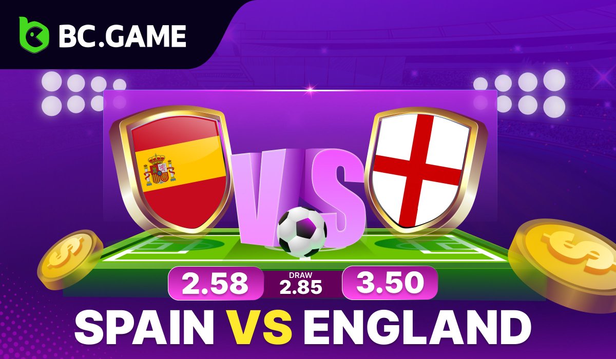 bcgame's tweet photo. The moment we’ve all been waiting for is here! 🇪🇸Spain and 🏴󠁧󠁢󠁥󠁮󠁧󠁿 England go head-to-head in the Euro 2024 final tonight at 9 PM CEST. 👉 https://t.co/HQyAWdV7Ba

Share your predictions and get ready for an epic showdown! ⚽️

#Euro2024 #BCGame #Spain #England https://t.co/uDaQUg8yka